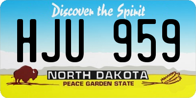 ND license plate HJU959