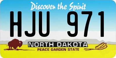 ND license plate HJU971