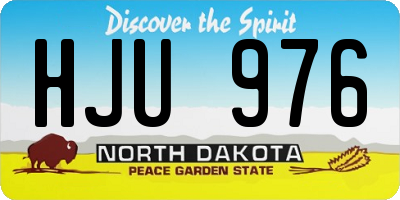 ND license plate HJU976