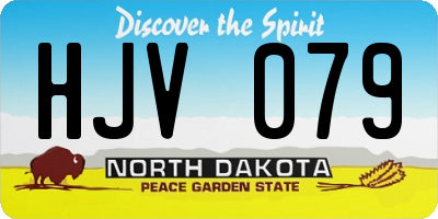 ND license plate HJV079