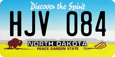 ND license plate HJV084