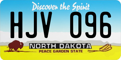 ND license plate HJV096
