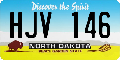 ND license plate HJV146