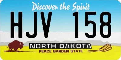 ND license plate HJV158