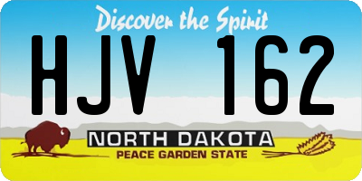 ND license plate HJV162