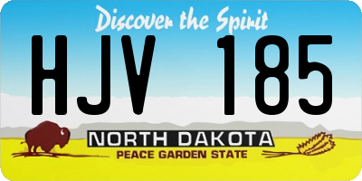 ND license plate HJV185