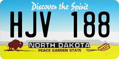 ND license plate HJV188