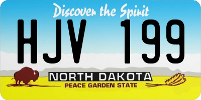 ND license plate HJV199