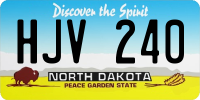 ND license plate HJV240