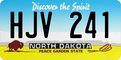 ND license plate HJV241
