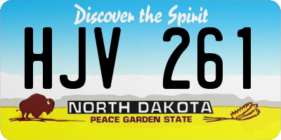 ND license plate HJV261