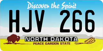 ND license plate HJV266