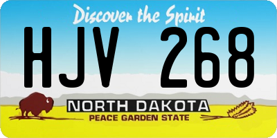 ND license plate HJV268