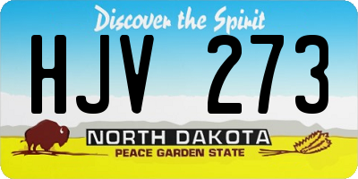 ND license plate HJV273