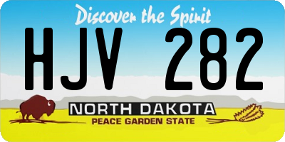 ND license plate HJV282