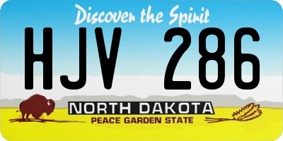 ND license plate HJV286