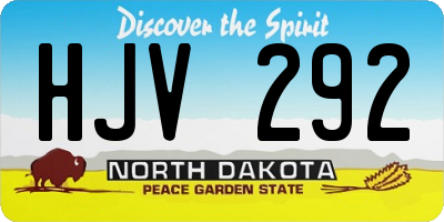 ND license plate HJV292