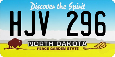 ND license plate HJV296
