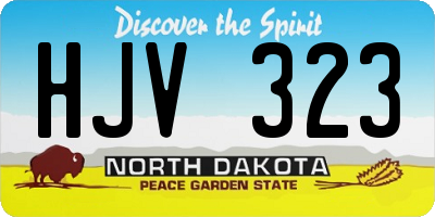 ND license plate HJV323