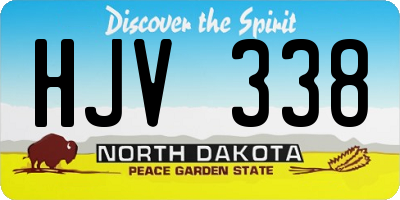 ND license plate HJV338