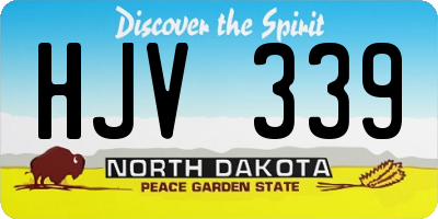 ND license plate HJV339