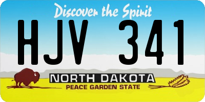 ND license plate HJV341