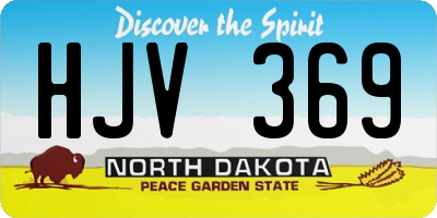 ND license plate HJV369