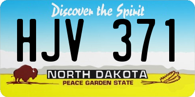 ND license plate HJV371