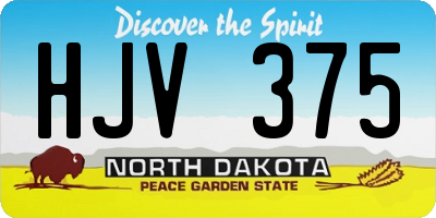 ND license plate HJV375