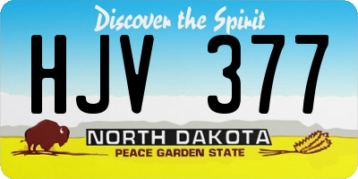 ND license plate HJV377