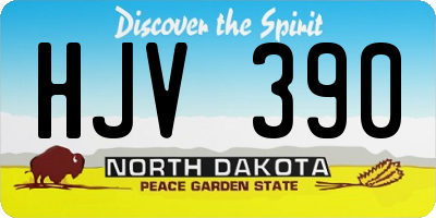 ND license plate HJV390