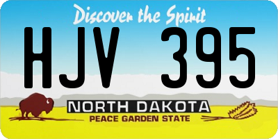 ND license plate HJV395
