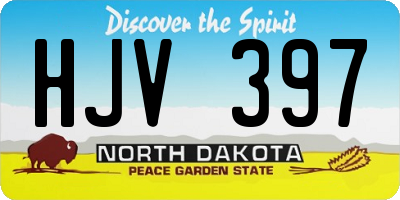 ND license plate HJV397