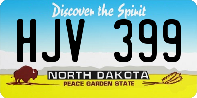ND license plate HJV399