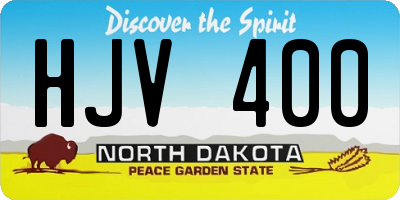 ND license plate HJV400