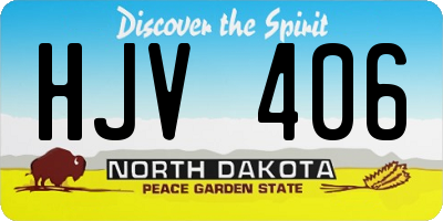 ND license plate HJV406