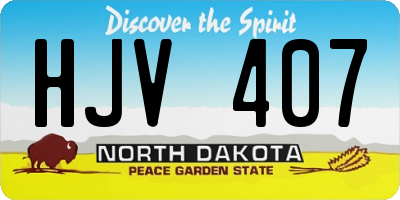 ND license plate HJV407