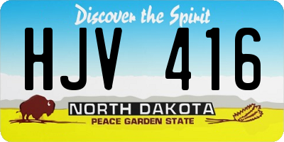 ND license plate HJV416