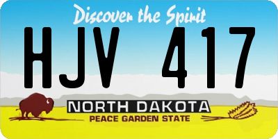 ND license plate HJV417
