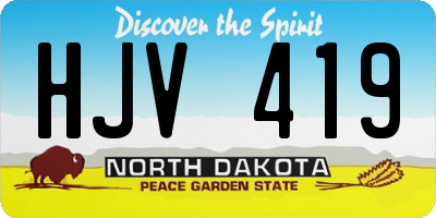 ND license plate HJV419