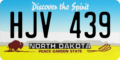 ND license plate HJV439