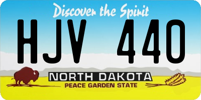 ND license plate HJV440