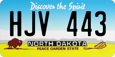 ND license plate HJV443