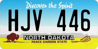 ND license plate HJV446