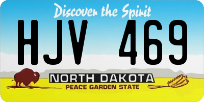 ND license plate HJV469
