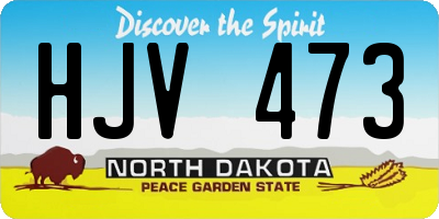 ND license plate HJV473