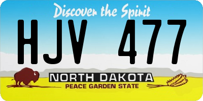 ND license plate HJV477