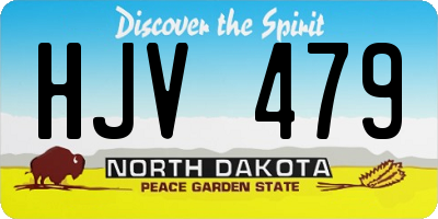 ND license plate HJV479