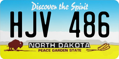 ND license plate HJV486
