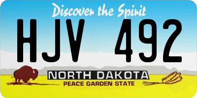 ND license plate HJV492